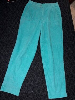 Original Venezia Sportswear Youth Teal Corduroy Trousers - Straight Leg Size 14